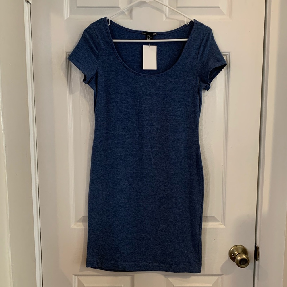 H&M blue basic dress